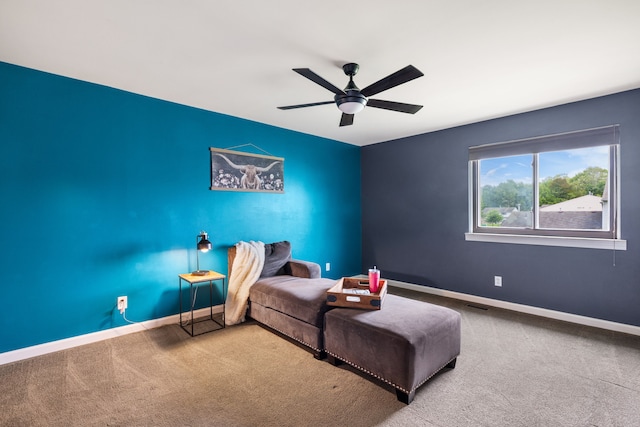50102 S Angelo, Chesterfield, MI 48047 - carpeted bedroom featuring baseboards, an accent wall, and ceiling fan
