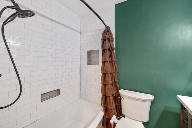 50102 S Angelo, Chesterfield, MI 48047 - full bath with toilet, shower / tub combo with curtain, and vanity