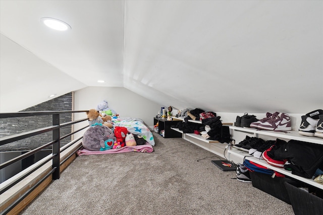 1826 Morris Ave, Lincoln Park, MI 48146 - recreation room with vaulted ceiling and carpet