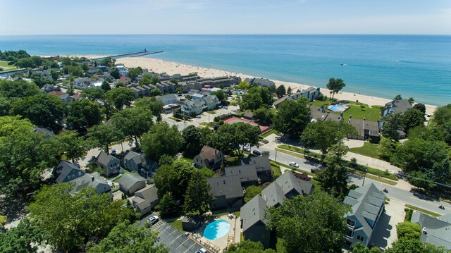 130 N Shore Dr Unit 8, South Haven, MI 49090 - aerial view of property's location with a large body of water and nearby suburban area