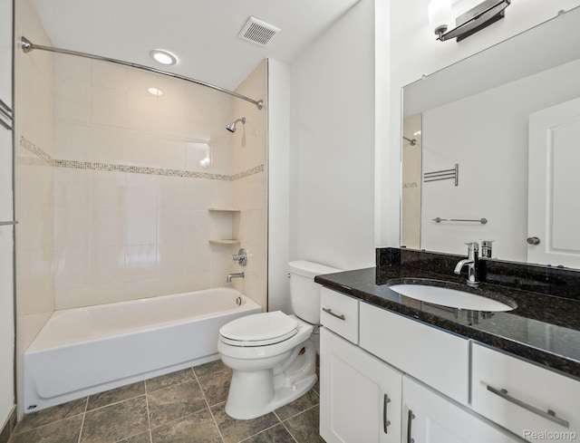 1231 Burns Dr, Troy, MI 48083 - full bathroom with toilet, vanity, and bathing tub / shower combination