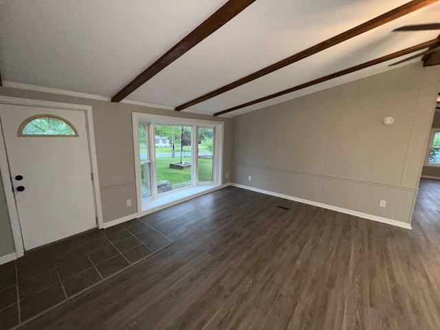 3820 Kaiser Rd, Tecumseh, MI 49286 - entryway featuring dark wood finished floors, plenty of natural light, and baseboards