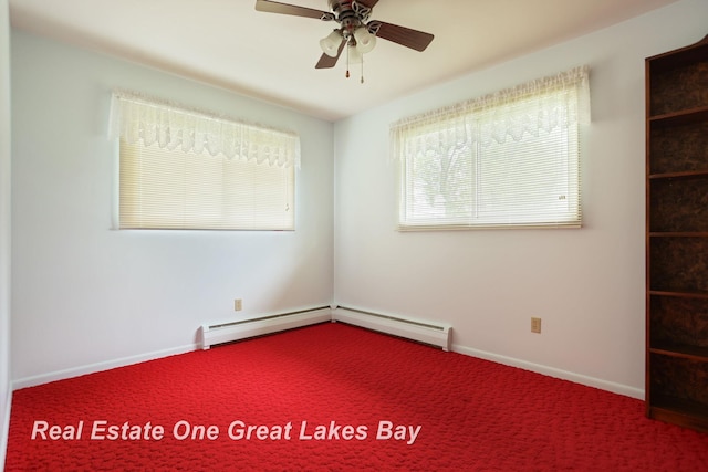5354 N River Rd, Freeland, MI 48623 - unfurnished room featuring a ceiling fan and baseboards