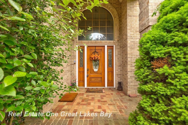 4168 Windemere Dr, Saginaw, MI 48603 - property entrance with brick siding