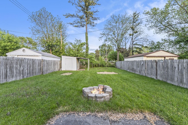 25949 Southwestern Hwy, Redford, MI 48239 - view of yard with a fire pit