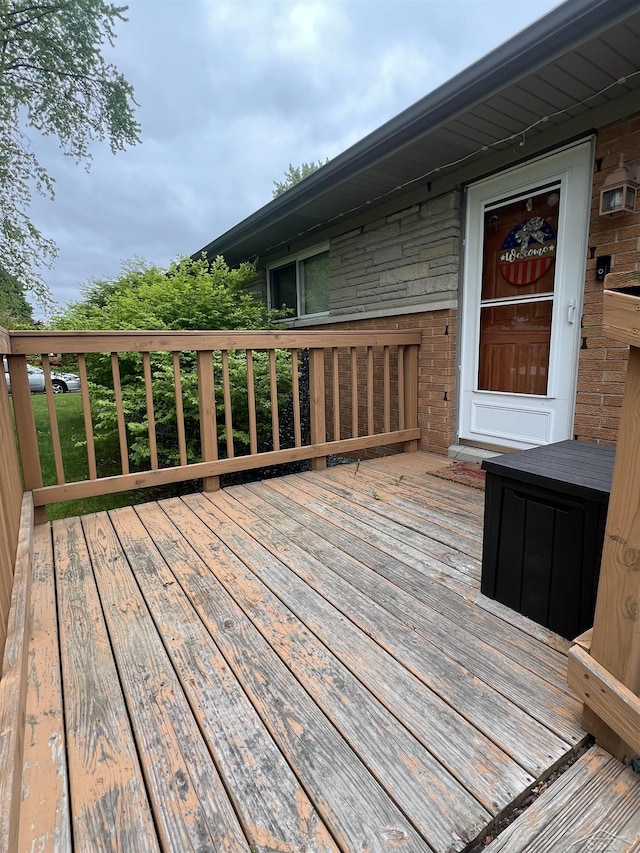 1441 Dover Pl, Saginaw, MI 48638 - view of wooden deck