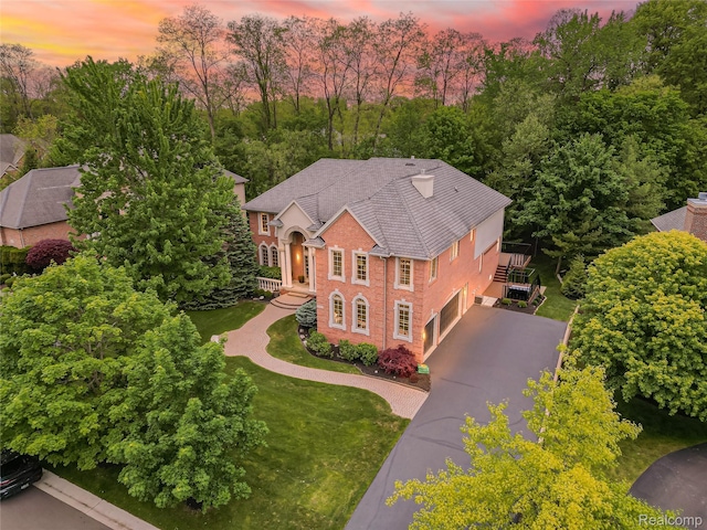4575 Forest Edge Ln, West Bloomfield, MI 48323 - view of aerial view at dusk