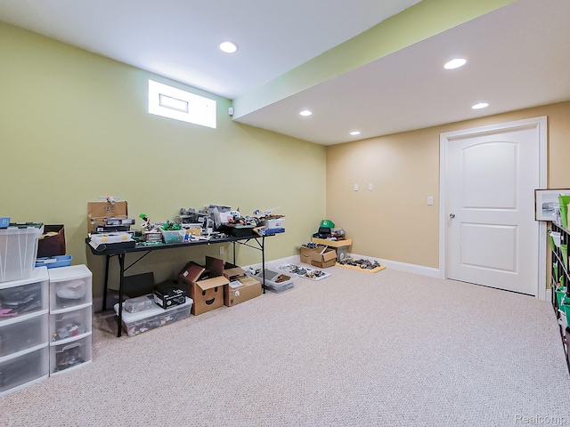 4575 Forest Edge Ln, West Bloomfield, MI 48323 - office space with carpet and recessed lighting