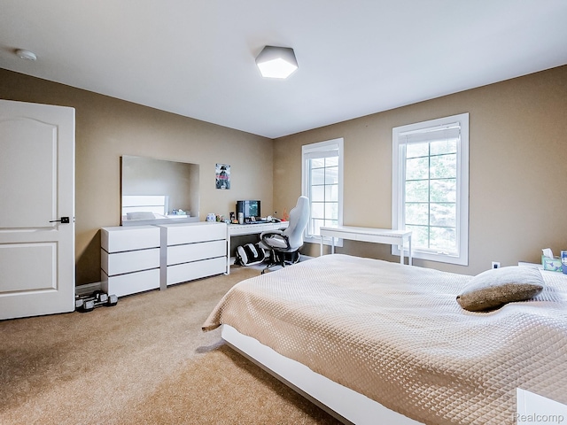 4575 Forest Edge Ln, West Bloomfield, MI 48323 - bedroom with light colored carpet and an office area