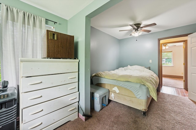 6544 Woodland Rd, Whitmore Lake, MI 48189 - bedroom featuring carpet floors and ceiling fan
