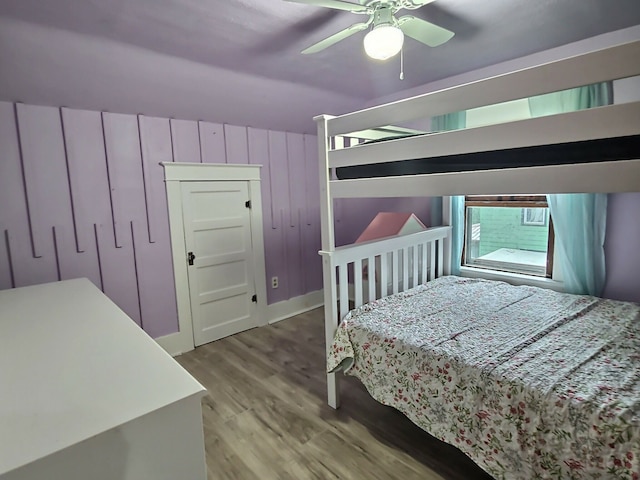 5014 Ford St, Swartz Creek, MI 48473 - bedroom featuring wood finished floors and a ceiling fan