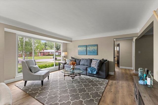 8903 Appleton, Redford, MI 48239 - living area featuring wood finished floors and baseboards