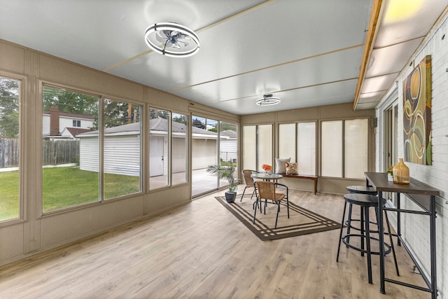 8903 Appleton, Redford, MI 48239 - sunroom / solarium with wood finished floors and a ceiling fan