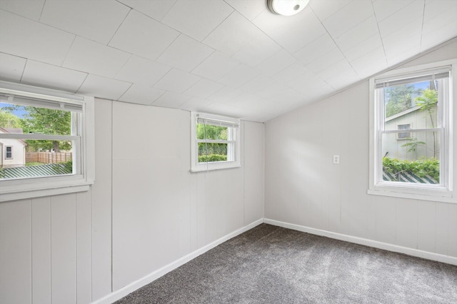 533 W Ganson St, Jackson, MI 49201 - unfurnished room with healthy amount of natural light, carpet floors, lofted ceiling, and baseboards