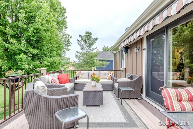 7708 Stations Dr SW, Byron Center, MI 49315 - wooden terrace with an outdoor hangout area