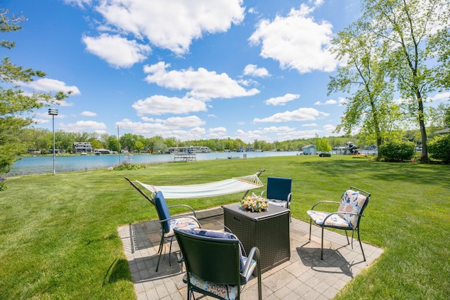 65805 S St, Cassopolis, MI 49031 - view of patio / terrace with a water view