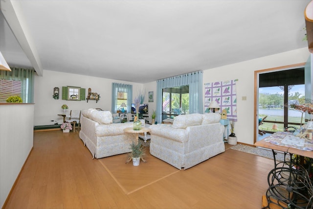 65805 S St, Cassopolis, MI 49031 - living area with wood finished floors, plenty of natural light, and baseboards