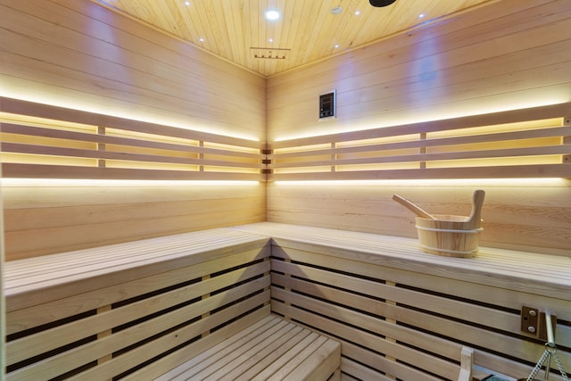 24346 Vargas Dr, Mattawan, MI 49071 - relaxing sauna featuring wood ceiling and recessed lighting