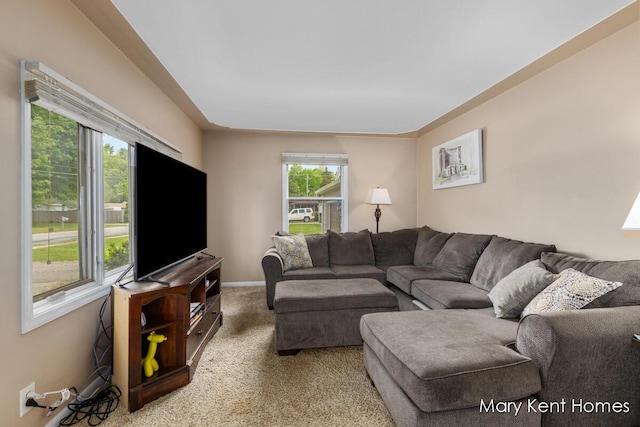 756 66th St SE, Grand Rapids, MI 49548 - carpeted living area featuring baseboards
