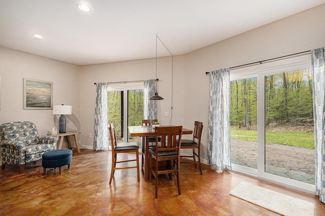 5301 Durga Rd, Williamsburg, MI 49690 - dining area with recessed lighting and baseboards