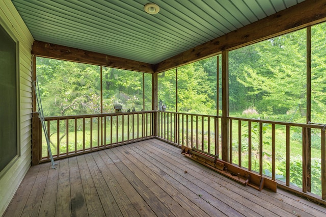 10109 Lauer Rd, Baroda, MI 49101 - wooden terrace featuring a wooded view