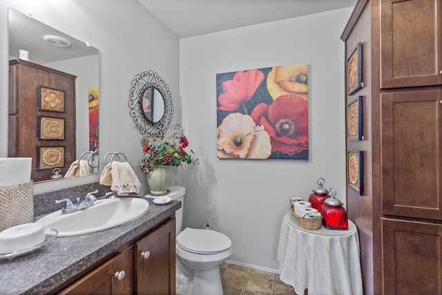 165LOT220 S Opdyke Rd, Auburn Hills, MI 48326 - half bathroom featuring toilet, vanity, and baseboards