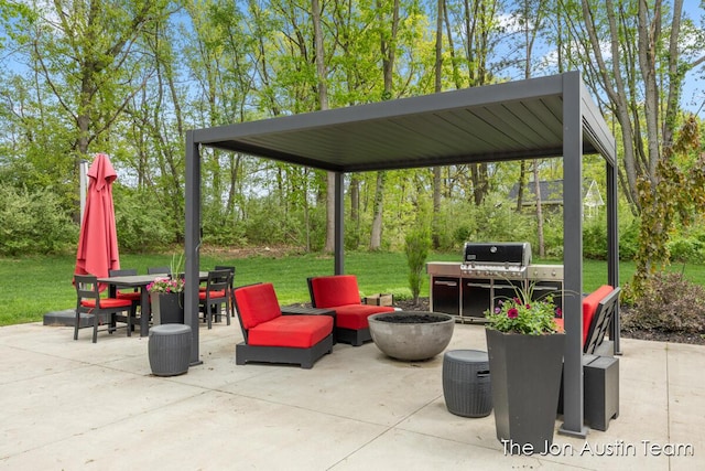 9012 N Wolven Ridge Ct, Rockford, MI 49341 - view of patio / terrace featuring outdoor dining area, area for grilling, and outdoor lounge area