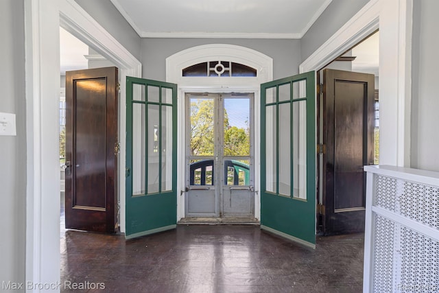 94 E Boston Blvd, Detroit, MI 48202 - foyer featuring french doors and ornamental molding