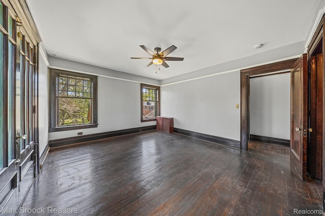 94 E Boston Blvd, Detroit, MI 48202 - unfurnished room with hardwood / wood-style floors, a ceiling fan, and a smoke detector