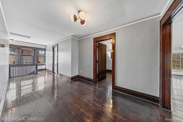 94 E Boston Blvd, Detroit, MI 48202 - spare room with hardwood / wood-style flooring, healthy amount of natural light, and crown molding