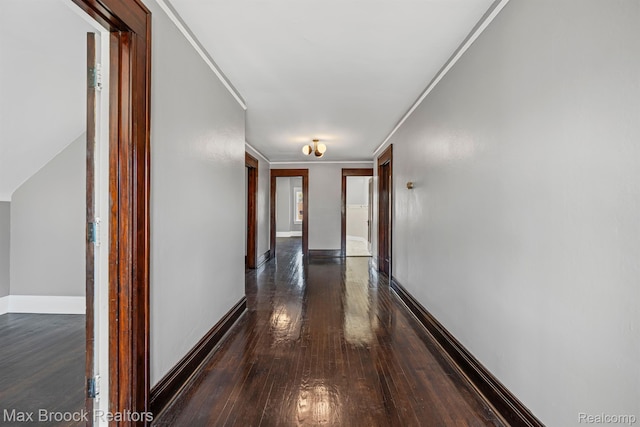 94 E Boston Blvd, Detroit, MI 48202 - hall with hardwood / wood-style flooring and crown molding
