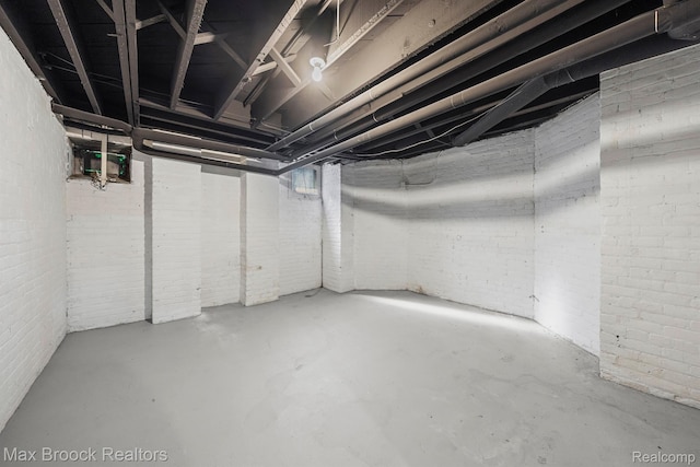 94 E Boston Blvd, Detroit, MI 48202 - unfinished below grade area featuring brick wall