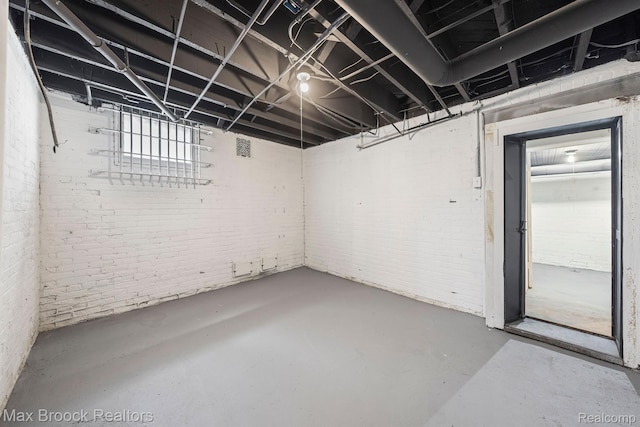 94 E Boston Blvd, Detroit, MI 48202 - unfinished below grade area with brick wall