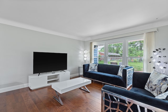 1533 Walton Blvd, Rochester Hills, MI 48309 - living area featuring dark wood-style flooring and baseboards