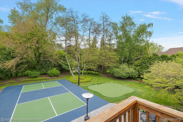 4889 Ardmore Dr, Bloomfield Hills, MI 48302 - view of sport court with a lawn
