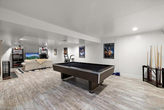 4889 Ardmore Dr, Bloomfield Hills, MI 48302 - rec room featuring wood finished floors, pool table, and recessed lighting