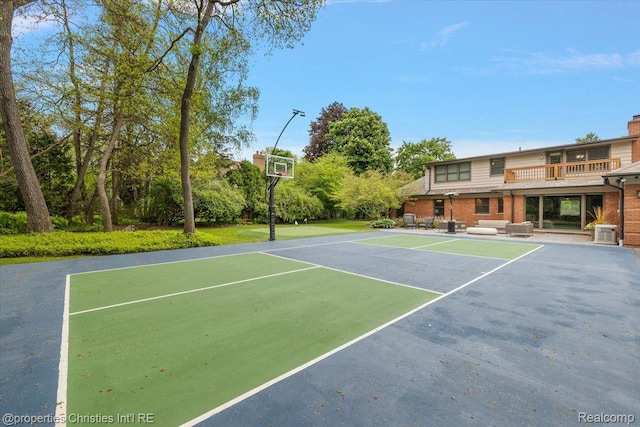 4889 Ardmore Dr, Bloomfield Hills, MI 48302 - view of basketball court featuring basketball hoop