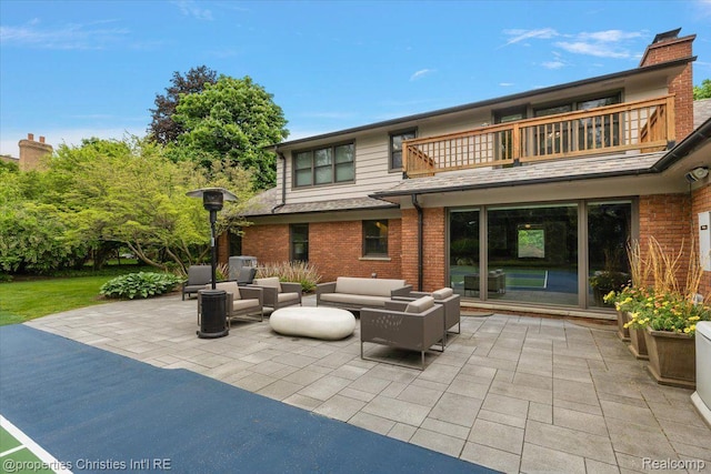 4889 Ardmore Dr, Bloomfield Hills, MI 48302 - view of patio / terrace featuring a balcony and an outdoor hangout area