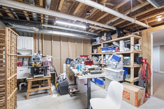 6371 Colorado Ct, Norton Shores, MI 49441 - unfinished below grade area with a workshop area