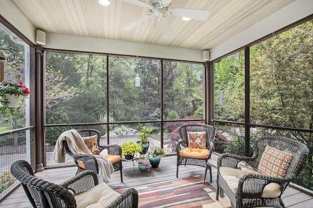 6371 Colorado Ct, Norton Shores, MI 49441 - sunroom / solarium with a ceiling fan