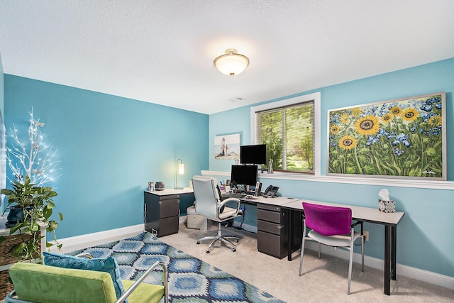 6371 Colorado Ct, Norton Shores, MI 49441 - office space featuring light carpet, baseboards, and a textured ceiling