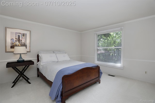 3445 Medford Dr, Troy, MI 48084 - bedroom featuring carpet flooring and crown molding