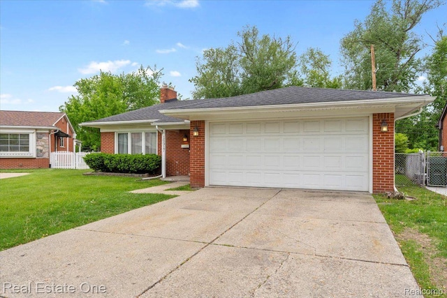 16917 Cicotte Ave, Allen Park, MI 48101 - single story home featuring brick siding, a chimney, concrete driveway, and a garage