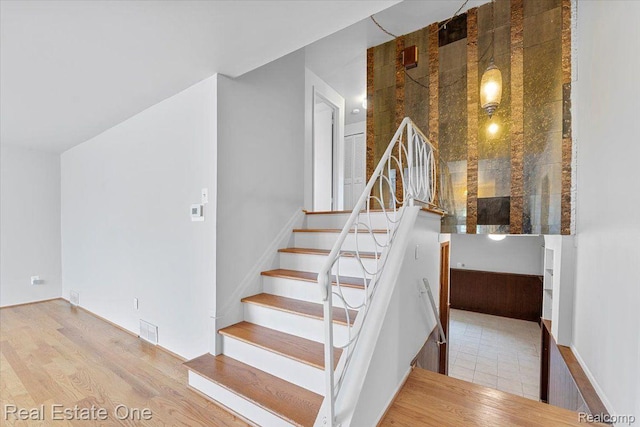 16917 Cicotte Ave, Allen Park, MI 48101 - stairs featuring wood finished floors