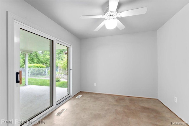 16917 Cicotte Ave, Allen Park, MI 48101 - unfurnished room with baseboards and a ceiling fan