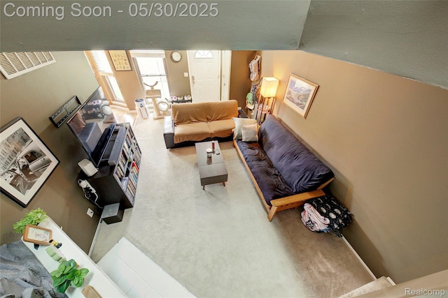 41381 Northwind Dr, Canton, MI 48188 - living room with a textured ceiling and lofted ceiling