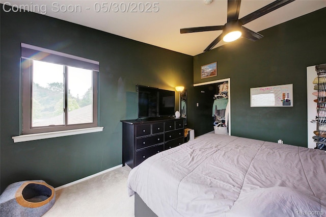 41381 Northwind Dr, Canton, MI 48188 - carpeted bedroom featuring baseboards and a ceiling fan