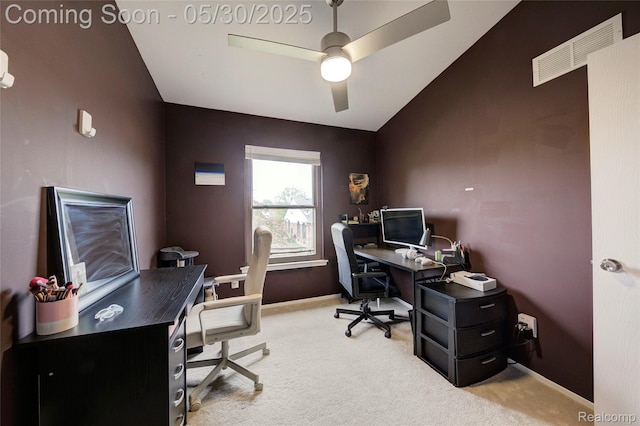 41381 Northwind Dr, Canton, MI 48188 - home office with ceiling fan, carpet flooring, and baseboards