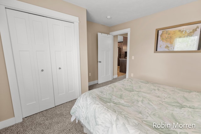 11648 Everette Ave, Allendale, MI 49401 - bedroom featuring carpet, a closet, and baseboards