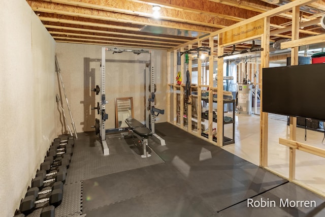 11648 Everette Ave, Allendale, MI 49401 - exercise room featuring gas water heater